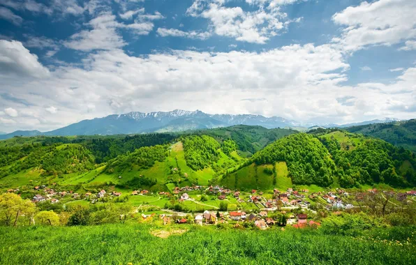 Mountains, home, valley