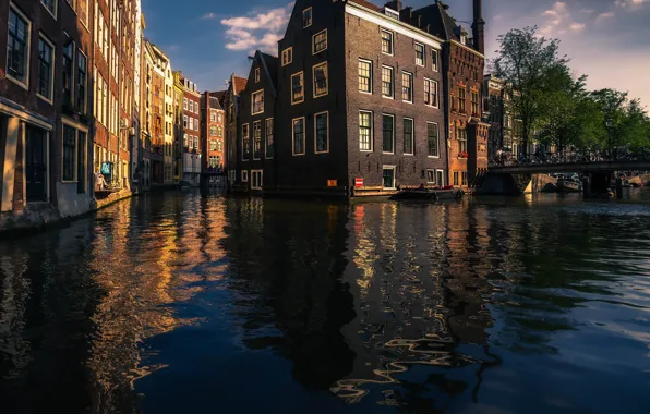 The city, home, Amsterdam, channel, Netherlands