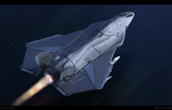 The plane, AUK-17 Aukenk, flame, flight