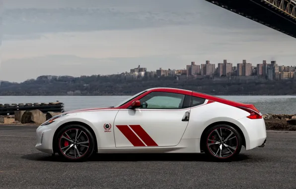 Picture strip, coupe, silhouette, Nissan, red-white, 370Z, 50th Anniversary Edition, 2020