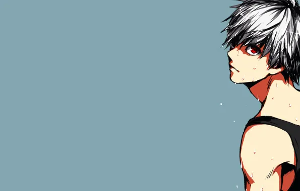 Anime, white hair, anime, red eye, Tokyo Ghoul, Ken Kanek, Tokyo Ghoul, The Kaneko Ken