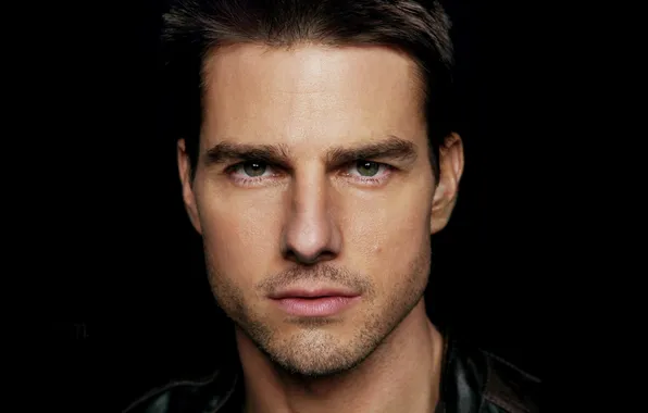 Look, portrait, black background, actor, Tom Cruise, Tom Cruise