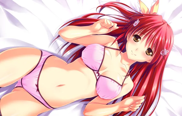 Girl, linen, lying, kohinata yuuka, sharp sm clover, game cg