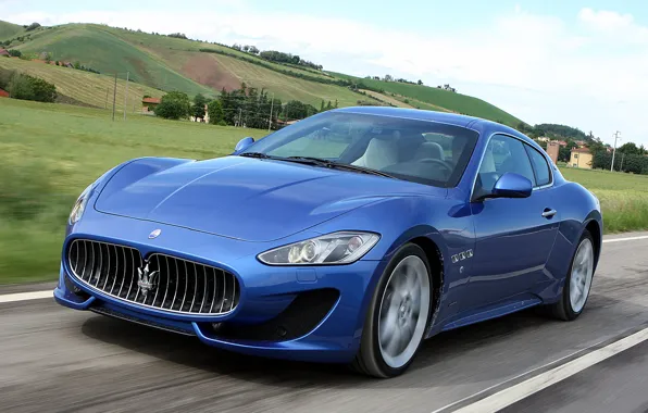 Road, machine, Maserati, speed, GranTurismo, Sport