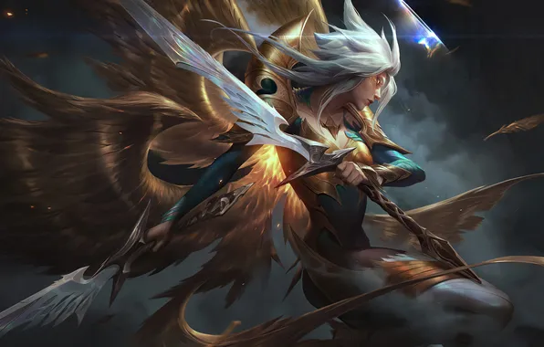 Weapons, the game, wings, angel, game, character, white hair, online