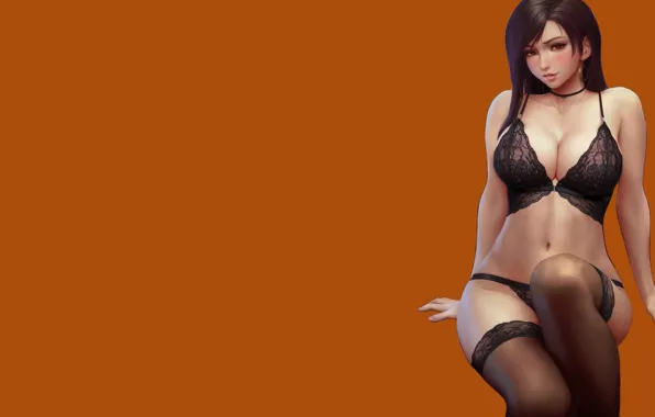Girl, sexy, anime, underwear, FFVII, Tiffa