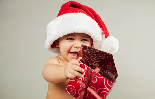 New, year, baby, santa, claus