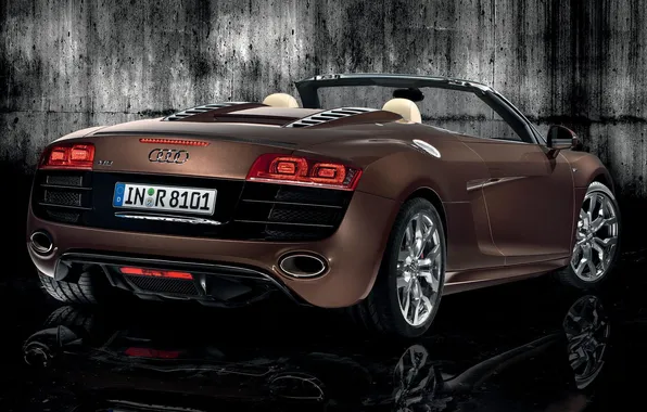 Picture machine, reflection, wall, Audi, Roadster, Audi R8