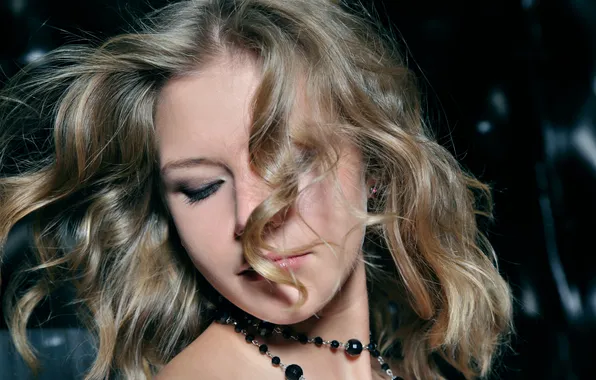 Girl, blonde, beads, curls, Catherine A