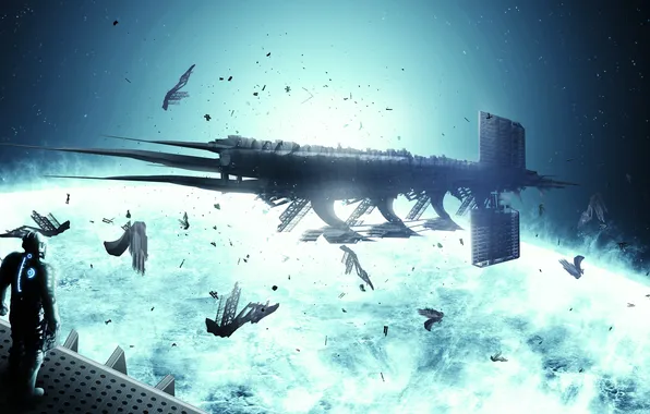Picture space, ship, planet, dead space 3