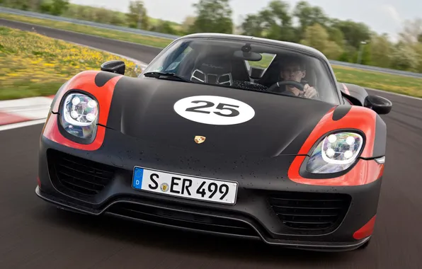 Machine, Prototype, Porsche, 918, the front, 2013