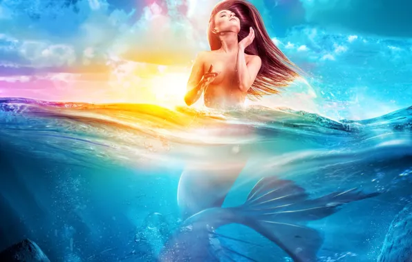 Water, Girl, Mermaid, Girl, Hair, Magic, Beauty, Beautiful