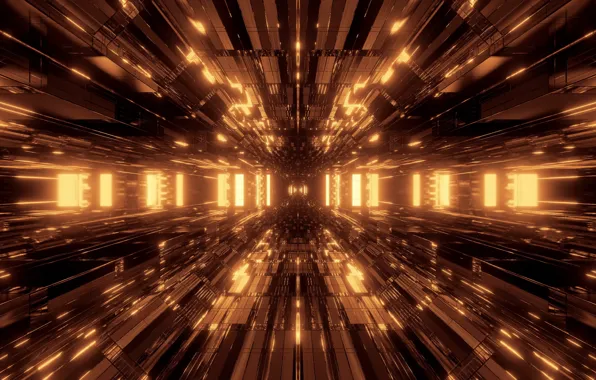 Lights, future, interior, the room, imagination