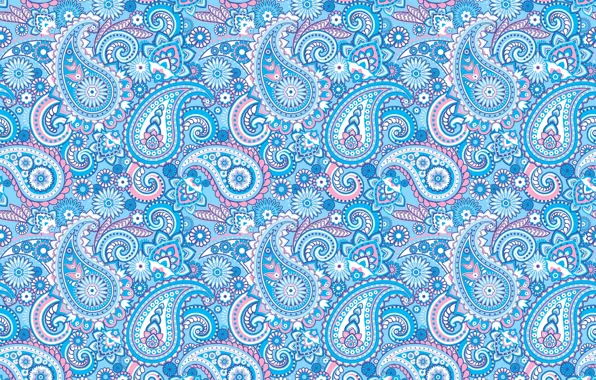 Picture blue, pattern, ornament, Paisley, Indian cucumbers