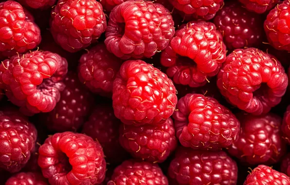 Light, berries, raspberry, harvest, a lot, ripe, AI art, neural network