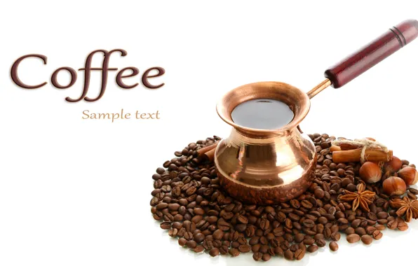 Background, coffee, grain, handle, coffee, Turk, ground