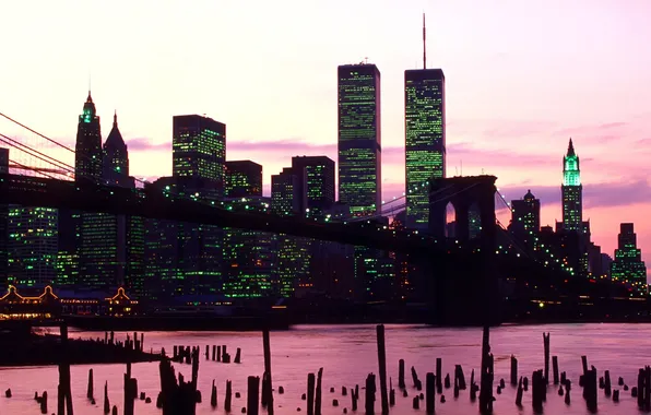 The city, river, new york
