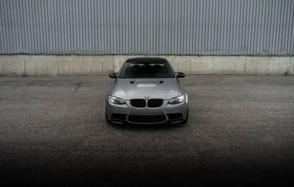 Picture BMW, Wall, Front, E92, Face, Silver, Sight