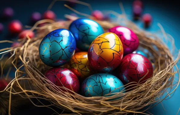 Holiday, bright, eggs, spring, blue, Easter, socket, pink