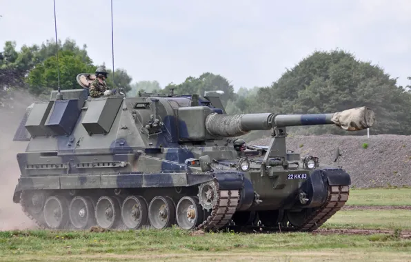 Picture self-propelled, armor, howitzer, AS-90