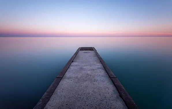 Picture the sky, lake, the evening, horizon, Canada, pierce, Ontario