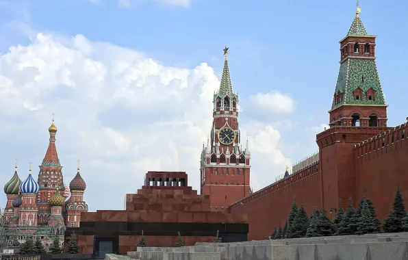 Moscow, Red square, Capital, Lenin's mausoleum.