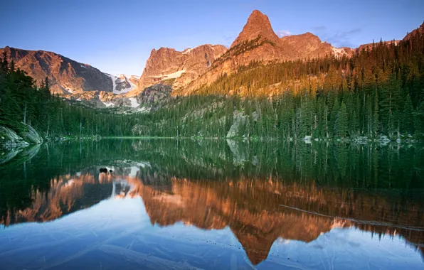 Picture mountains, nature, lake, reflection