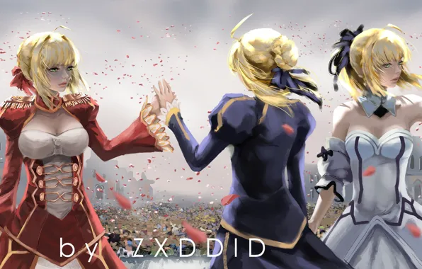 Girls, anime, the saber, Fate / Grand Order