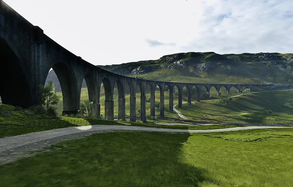 HDR, Sky, Landscape, Bridge, Scotland, Game, Rocks, UHD