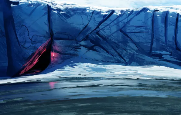 Cold, sea, art, torch, ice, cave