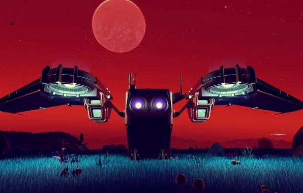 Planet, starship, No Man's Sky, Hello Games