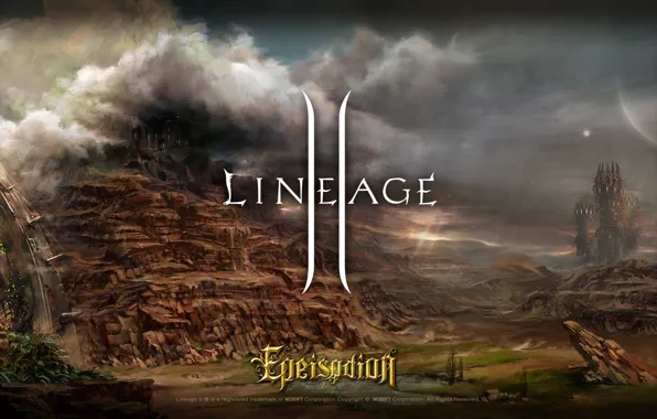 Picture clouds, tower, lineage 2, lineage, line, la2, goddess of destruction, lineage