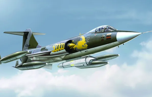 Picture Lockheed, fighter-bomber, Starfighter, F-104G, The German air force