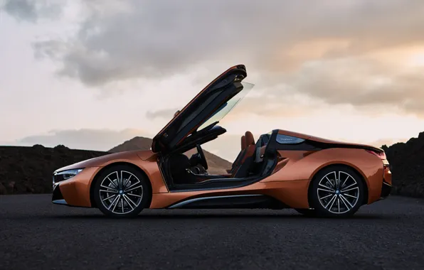 Picture Roadster, the door, side view, 2018, BMW i8