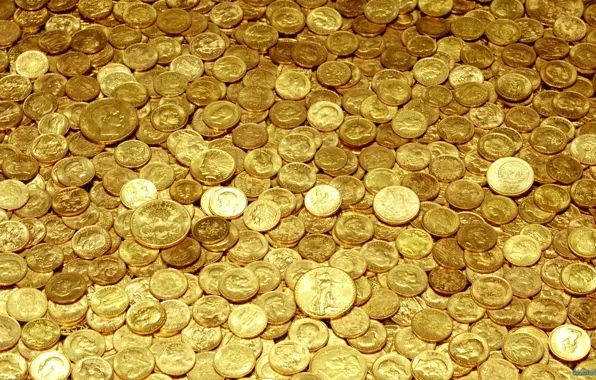 Yellow, gold, money, coins