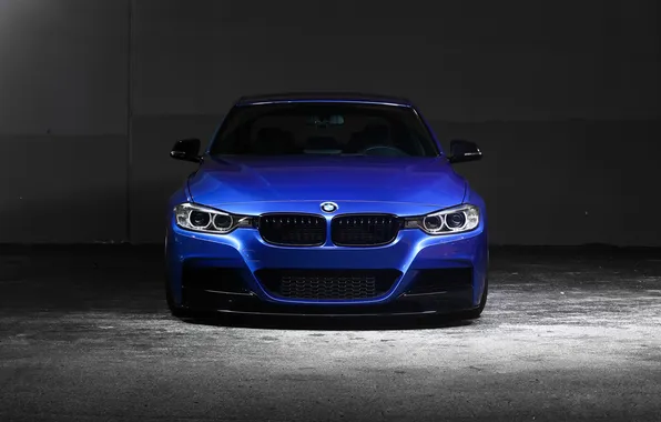 BMW, blue, 335i, front, F30, Sedan, 3 Series