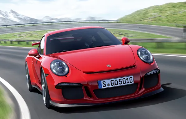 911, Porsche, red, GT3