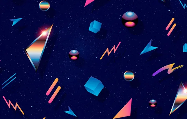 Space, Cuba, triangles, 80s