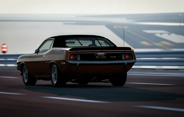 Picture rendering, background, race, muscle car