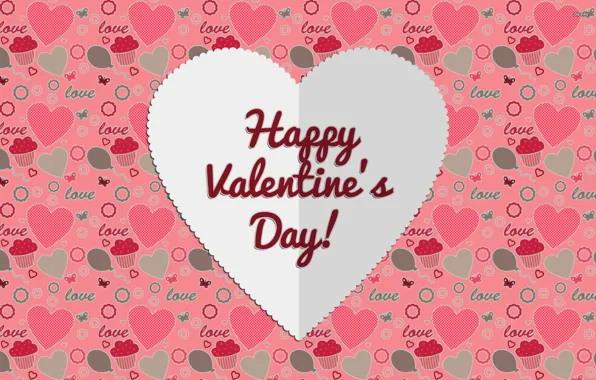 Love, rose, heart, romantic, hearts, Valentine's Day, bow, 2015
