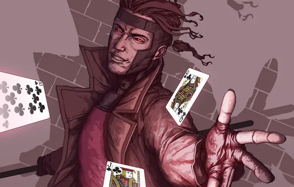 Picture card, X-Men, Marvel Comics, Gambit, mutant