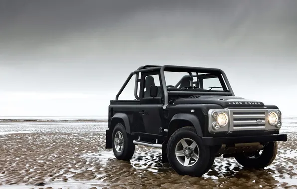 Sand, Land Rover, Car, SUV, Defender