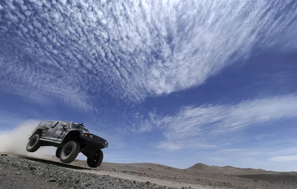 Picture The sky, Clouds, Black, Sport, Race, Day, Rally, Dakar