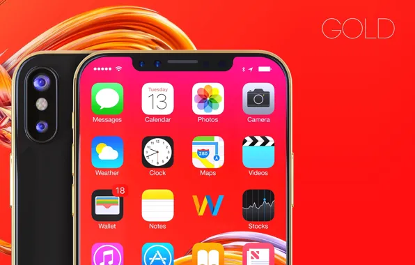 Apple, iPhone, gold, camera, hi-tech, smartphone, technology, iPhone X