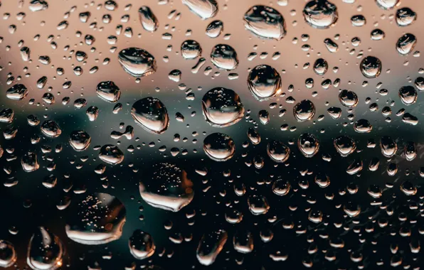 Glass, water, drops, rain, glass, water