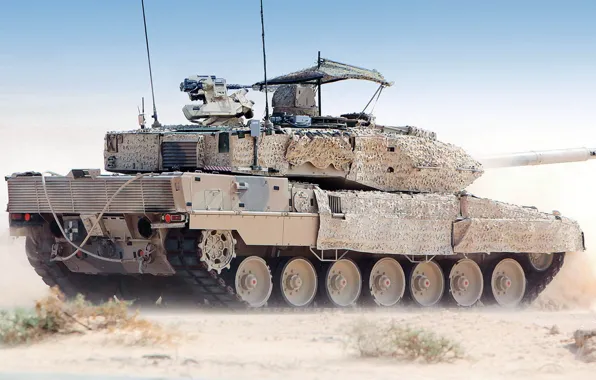 Camouflage, Germany, German main battle tank, Leopard 2А7, digital tower, improved anti-mine protection