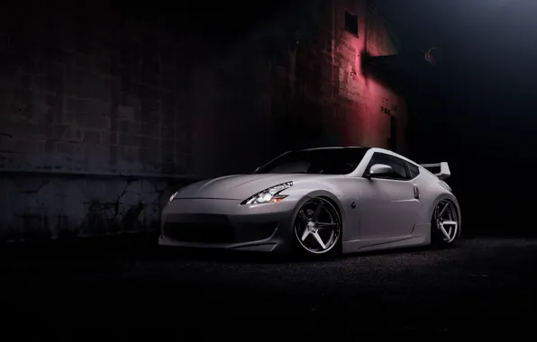 Picture Wall, Machine, Light, The building, Nissan, Lights, Drives, 370Z