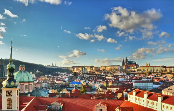 The sky, home, Prague, Czech Republic, St. Vitus Cathedral