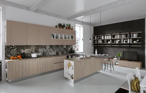 Style, interior, Italy, kitchen, dining room, dining area, Italian design, Kitchen Coiia Micheri