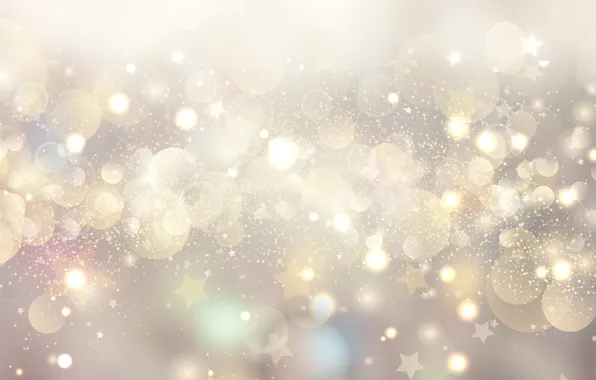 Stars, light, snow, glare, lights, background, holiday, Shine